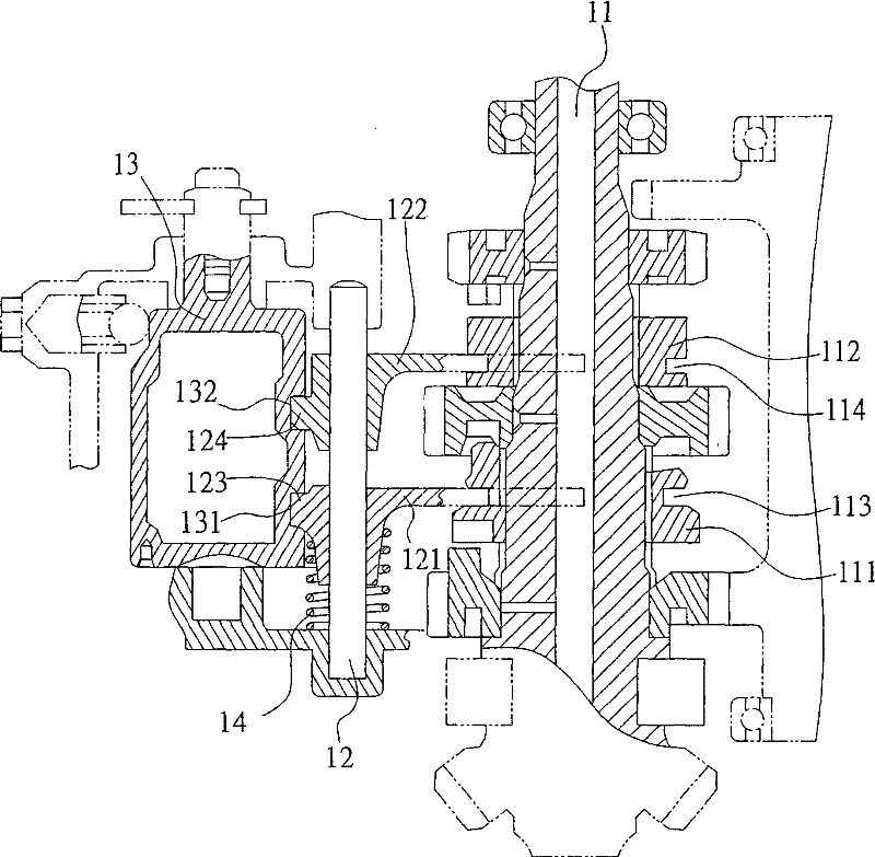 Pull-fork assembly of vehicle