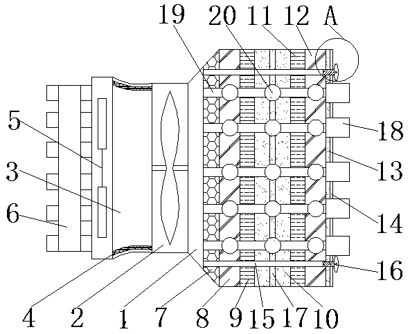 LED display screen with heat dissipation effect