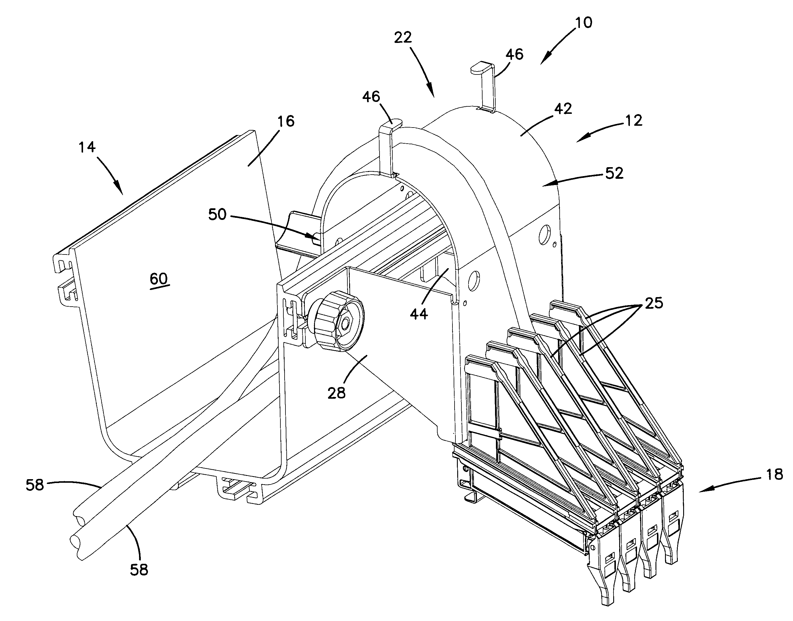 Overhead cable termination arrangement