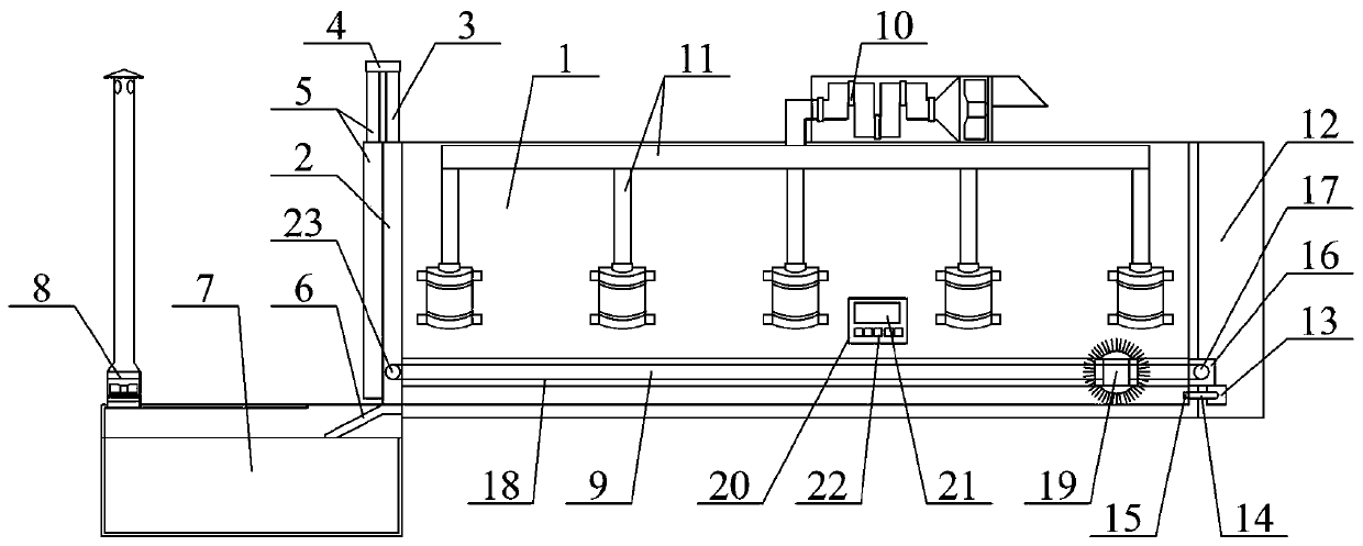 Multi-functional fecal cleaning device for electric automatic breeding