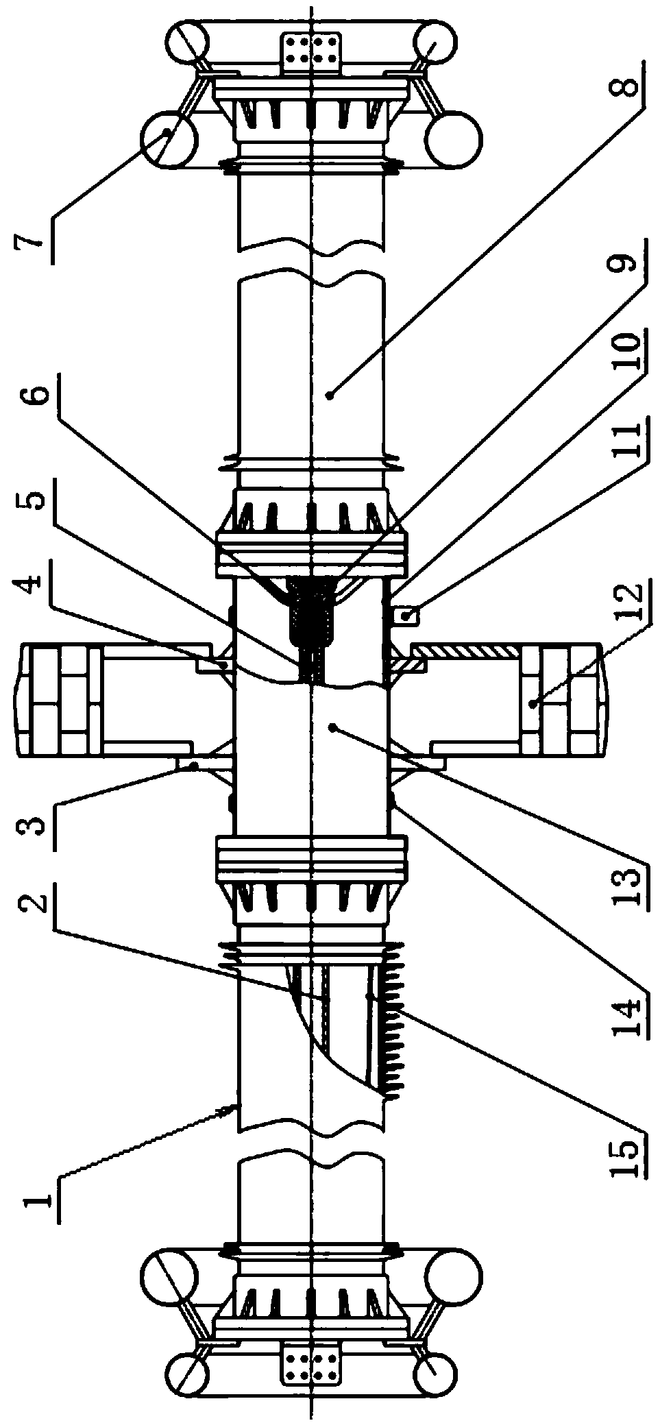 Gas wall bushing