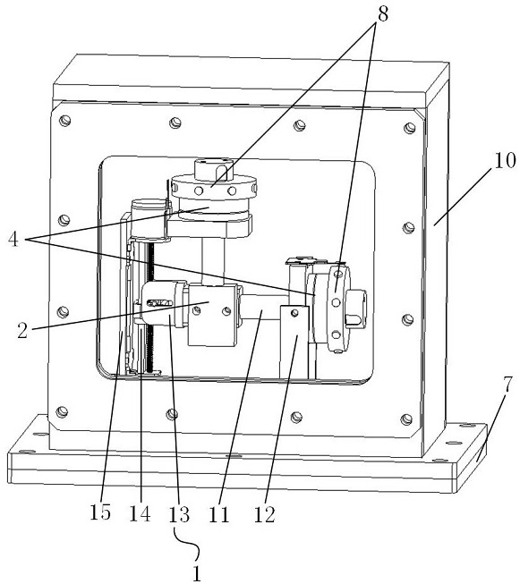 A cross laser emitting device that can automatically adjust in the roadway