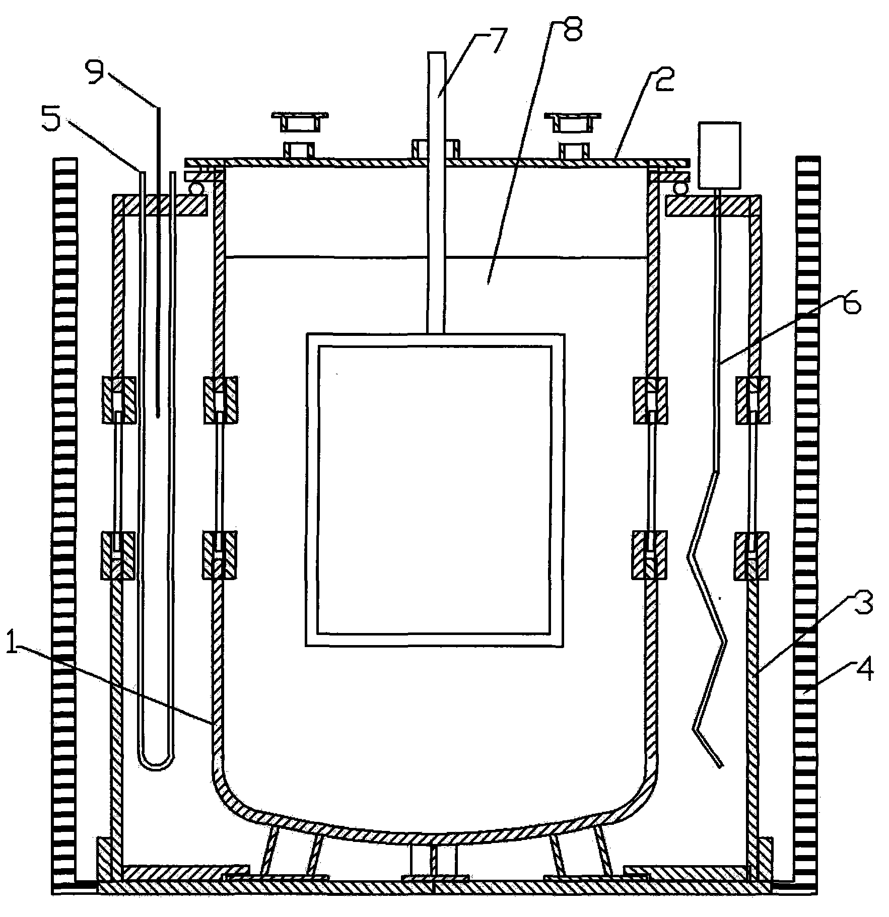 Metastable zone width measuring method of KDP saturated solution in tonner crystal growth tank