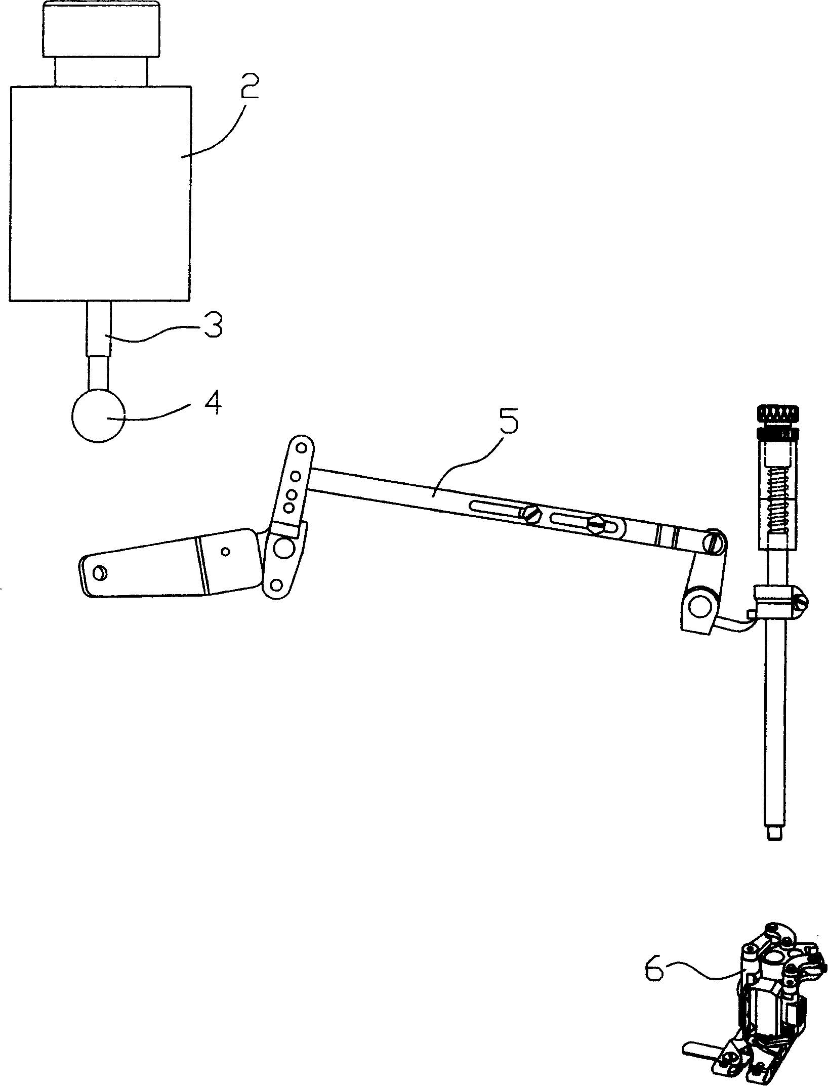 Cloth pressing pin drive structure of sewing machine