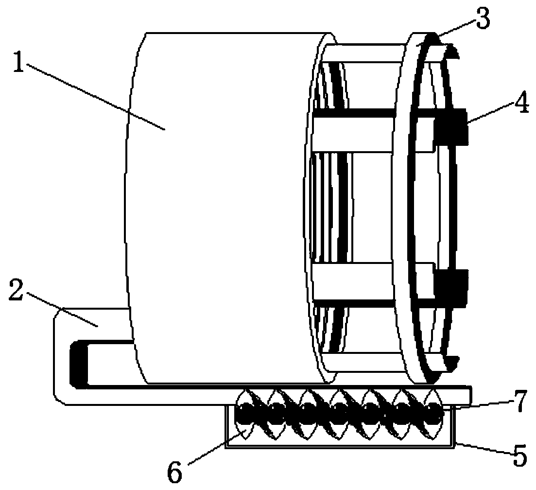 Brake wheel auxiliary device increasing friction force according to dynamic and static combination thereof