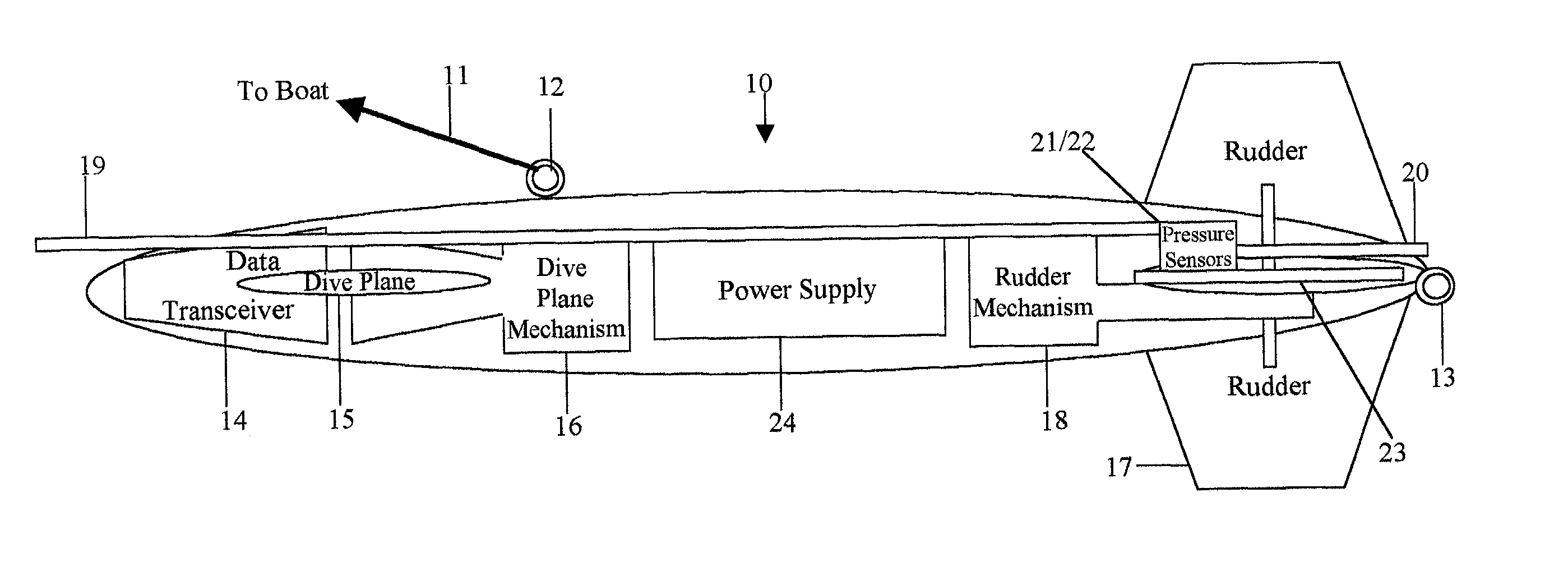 Electronic fishing device steerable in azimuth and depth by remote control or preprogrammed instructions