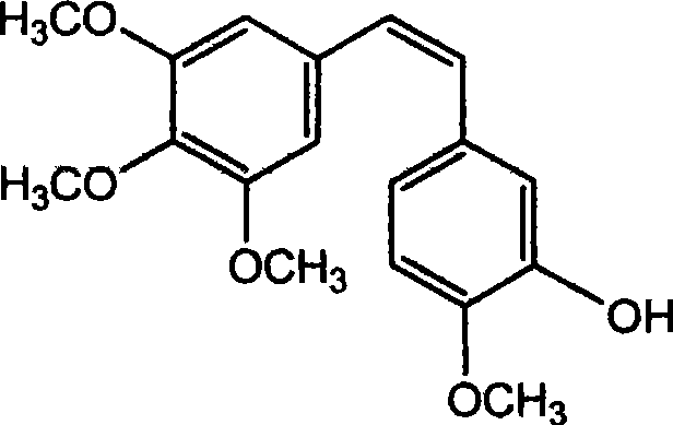 Method for preparing (Z)-3'-hydroxy-3,4,4',5-tetramethoxy diphenyl ethylene from regenerative natural plant resource