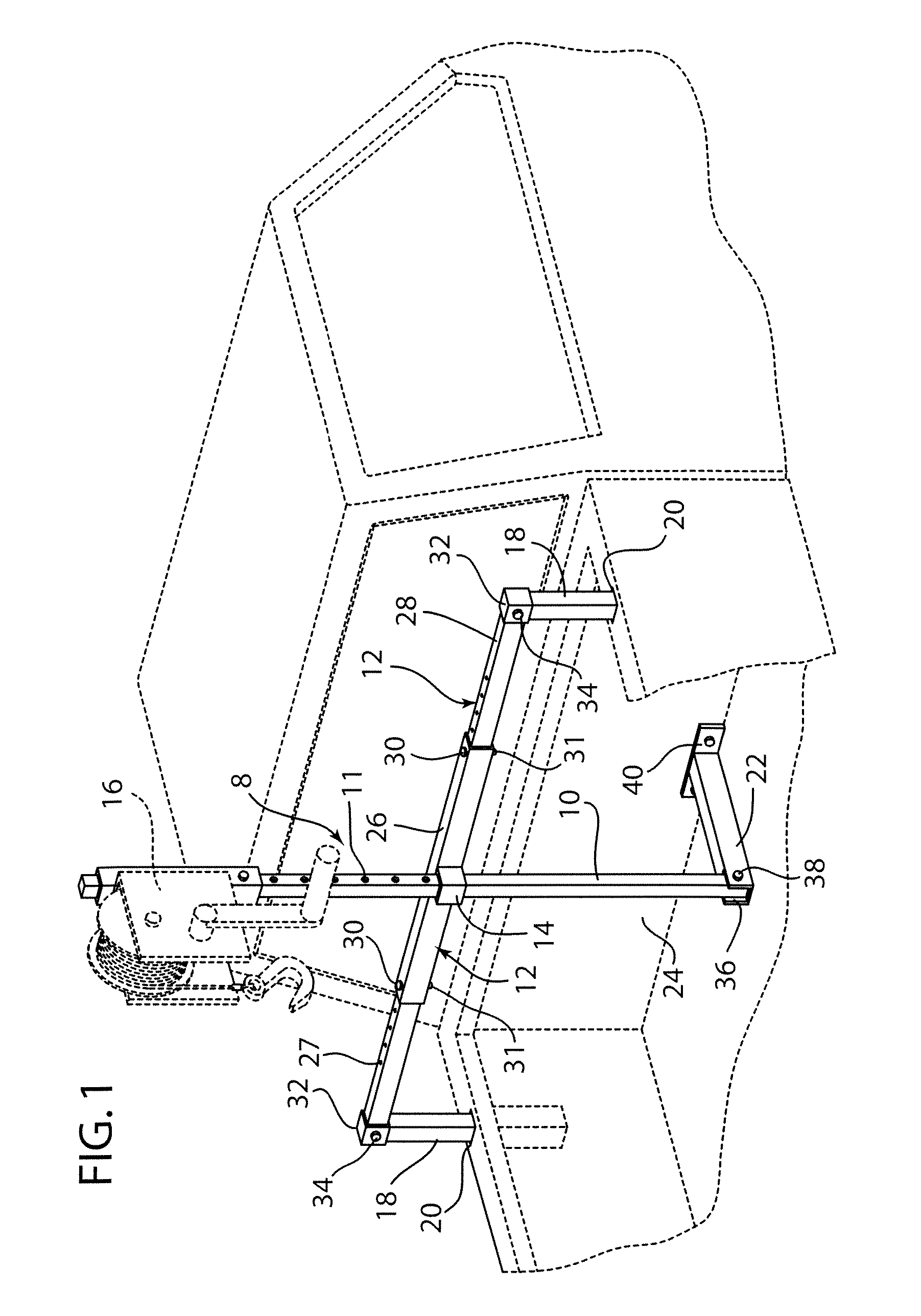 Collapsible, lightweight mount to support a cargo loading device