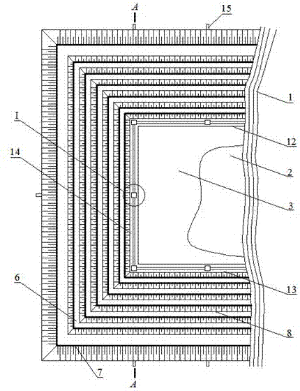 A filter wall for upstream tailings pond