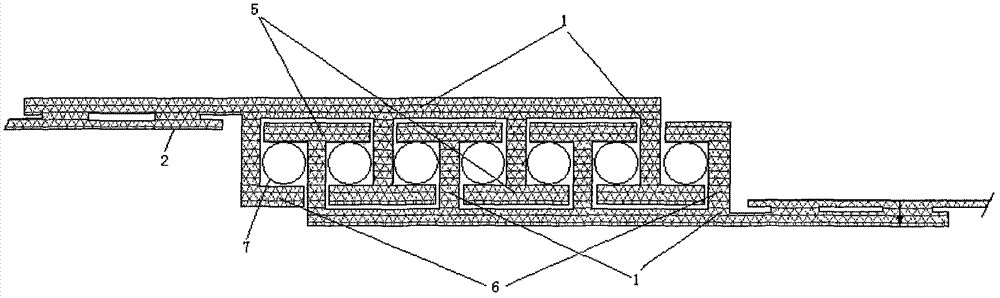 Porous sealing device for connecting vertical flexible barrier system