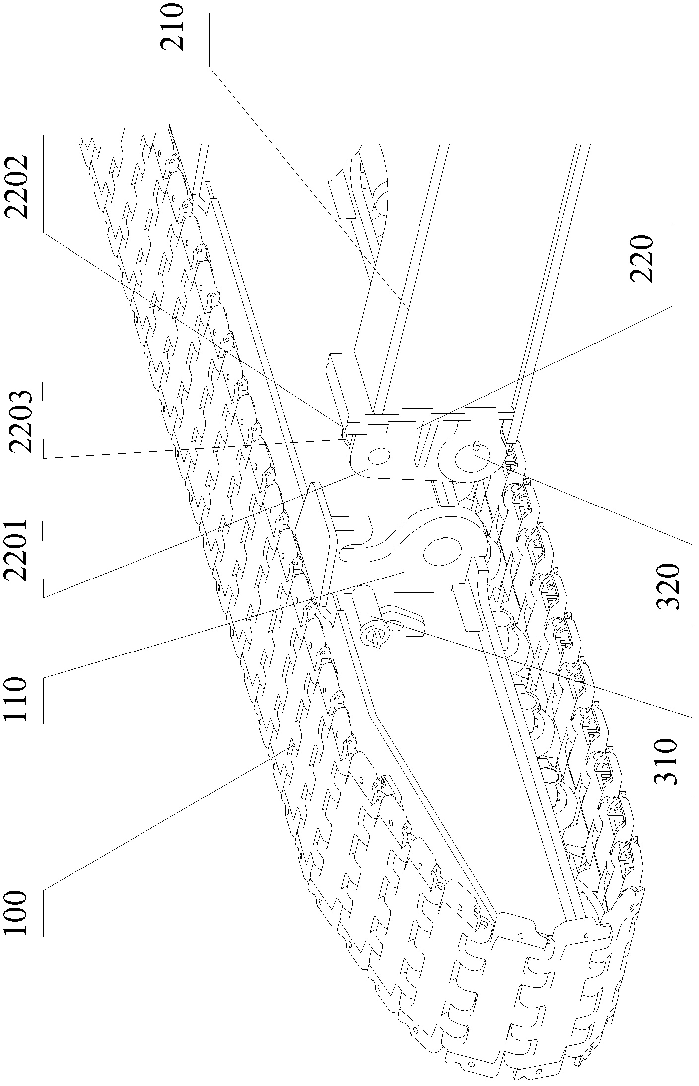 Traveling device, and crawler pile frame and disassembling method and boarding method thereof