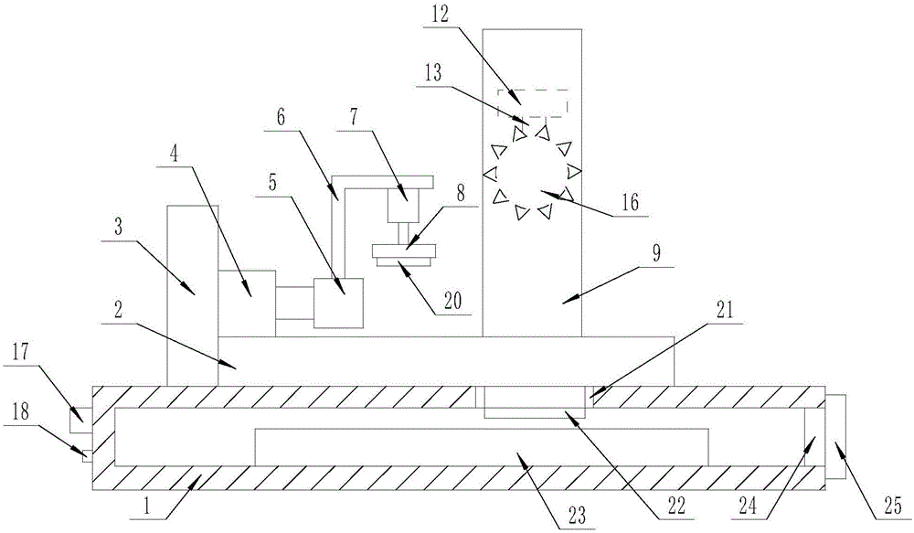 Pushing and cutting device