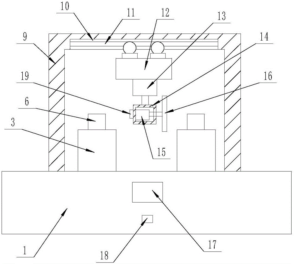 Pushing and cutting device