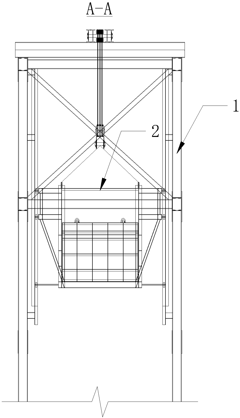 Deep foundation pit soil withdrawing equipment and construction method