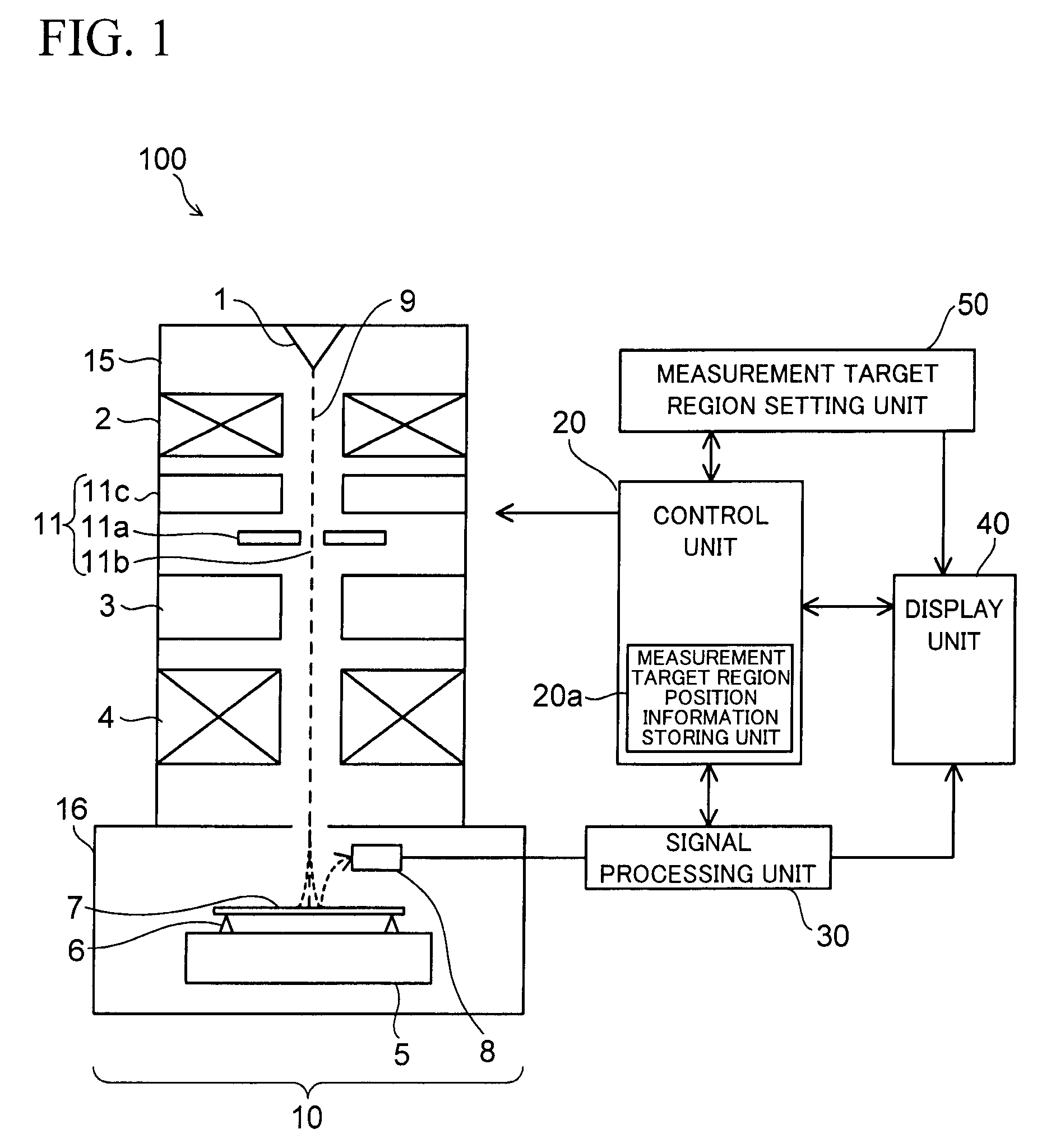 Scanning electron microscope with length measurement function and dimension length measurement method