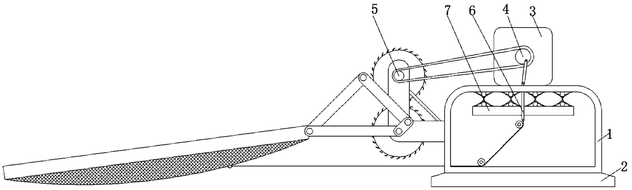 Dead fish salvaging device based on rotating type and shaking simulation mode