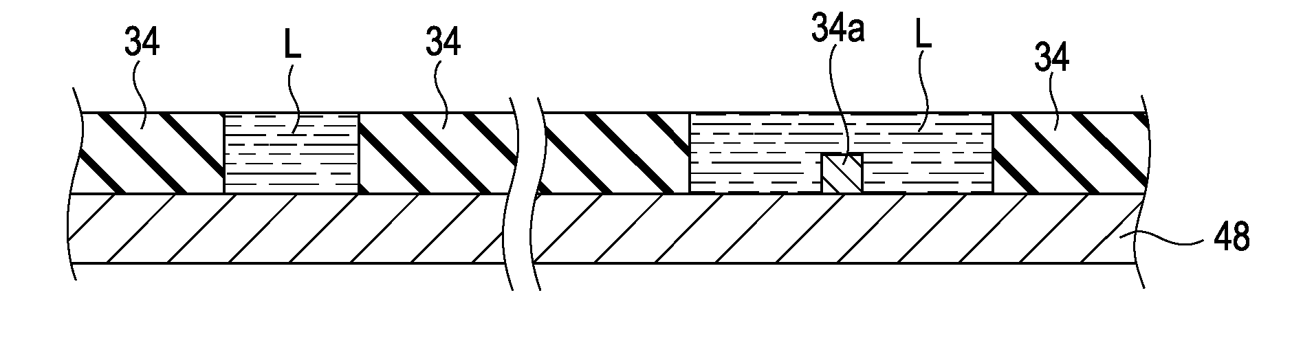 Bank structure, wiring pattern forming method, device, electro-optical device, and electronic apparatus