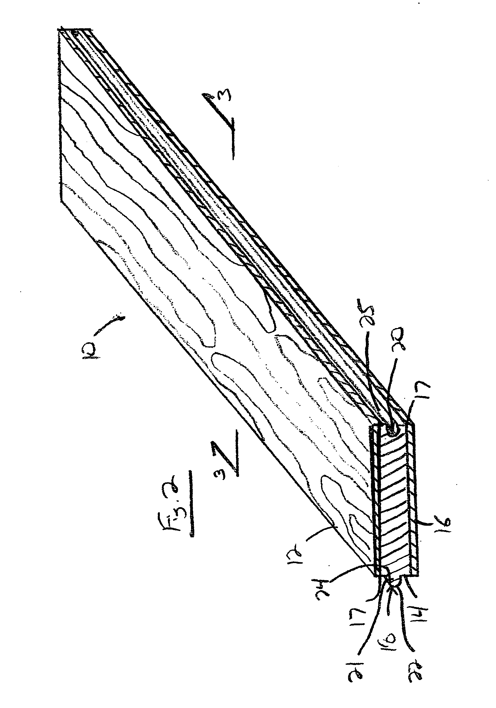 Hardwood flooring board