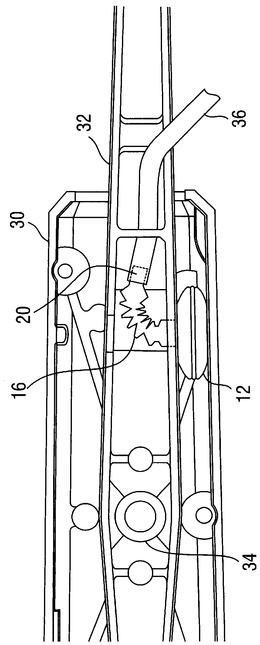 Bellows with flexible stem for saw