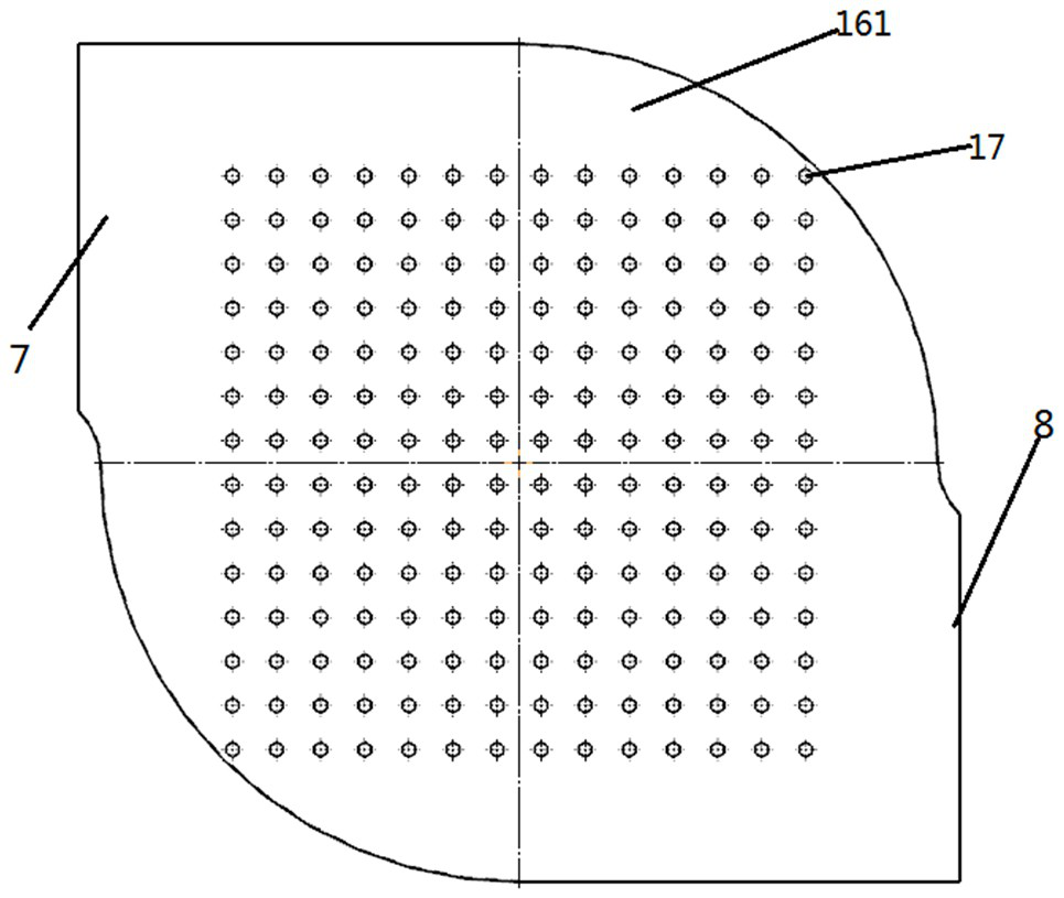 A uniform heating device for a biaxially stretched film horizontal stretching machine