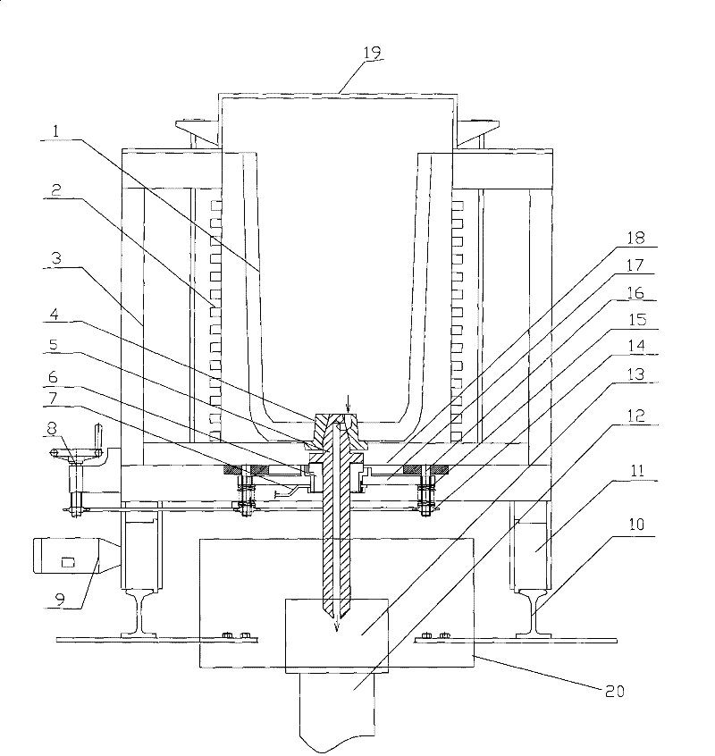 Rotary switch type drawdown casting device