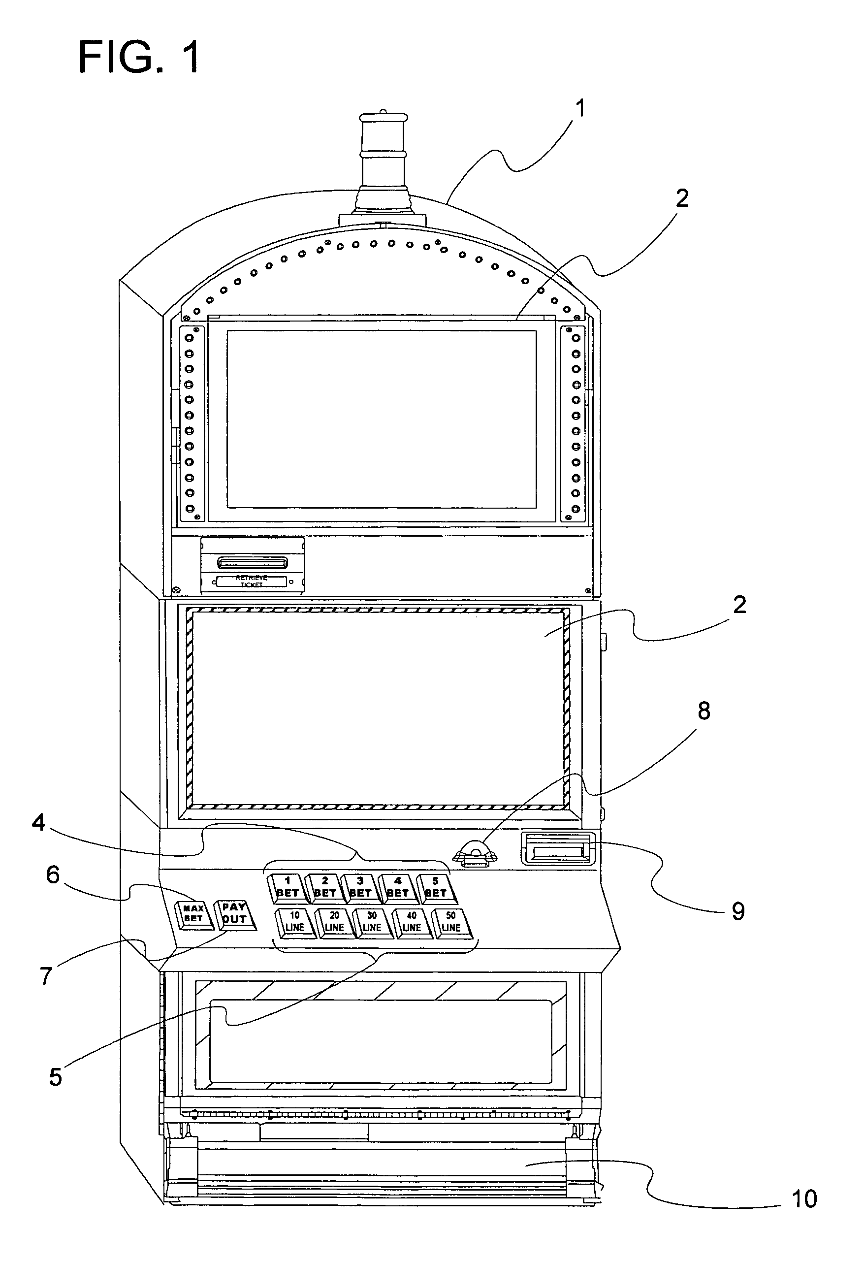 Gaming machine with extensive symbols