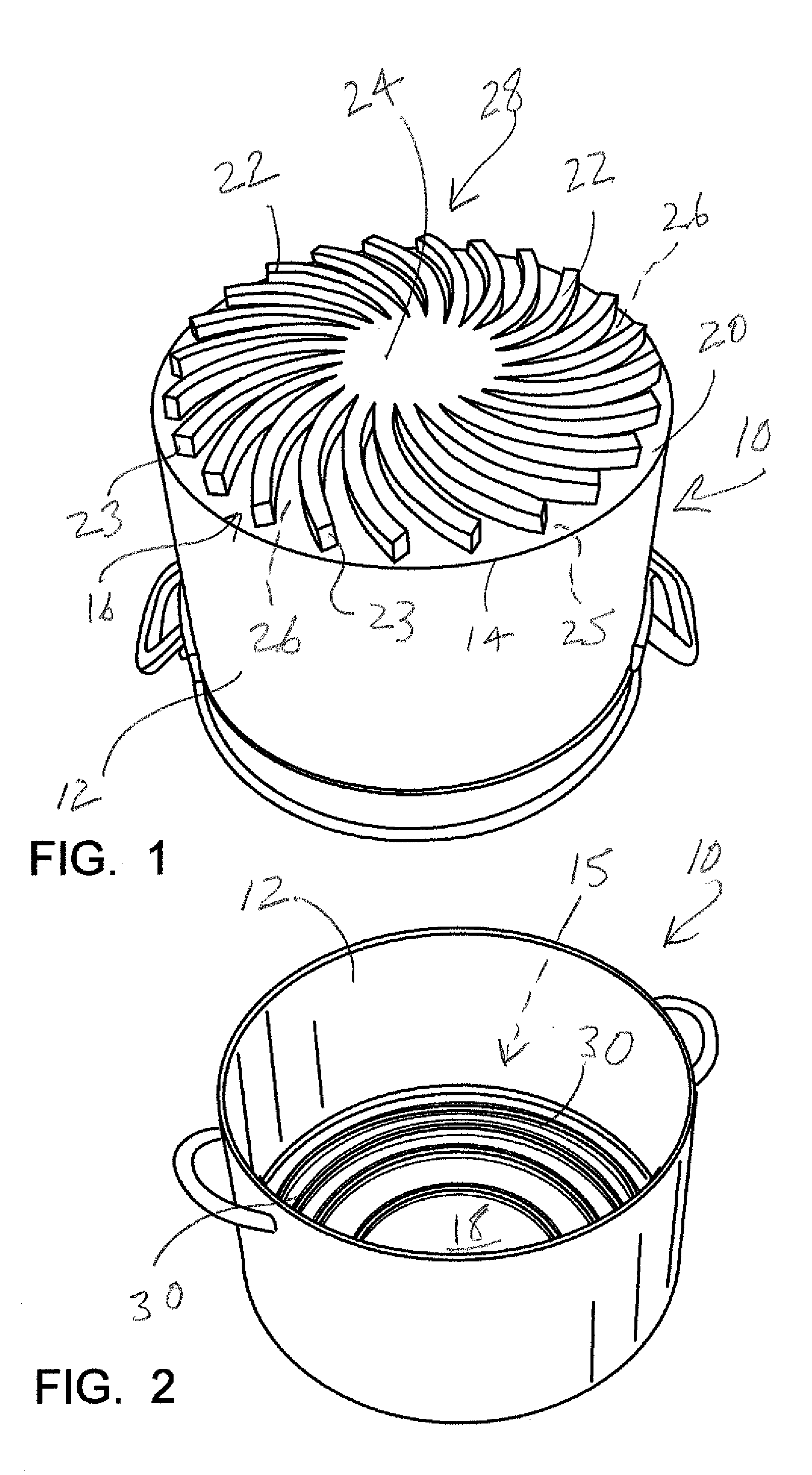 Gas burner boiling pot