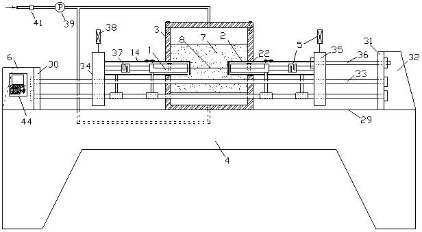 Device for performing tensile test on geosynthetics in soil