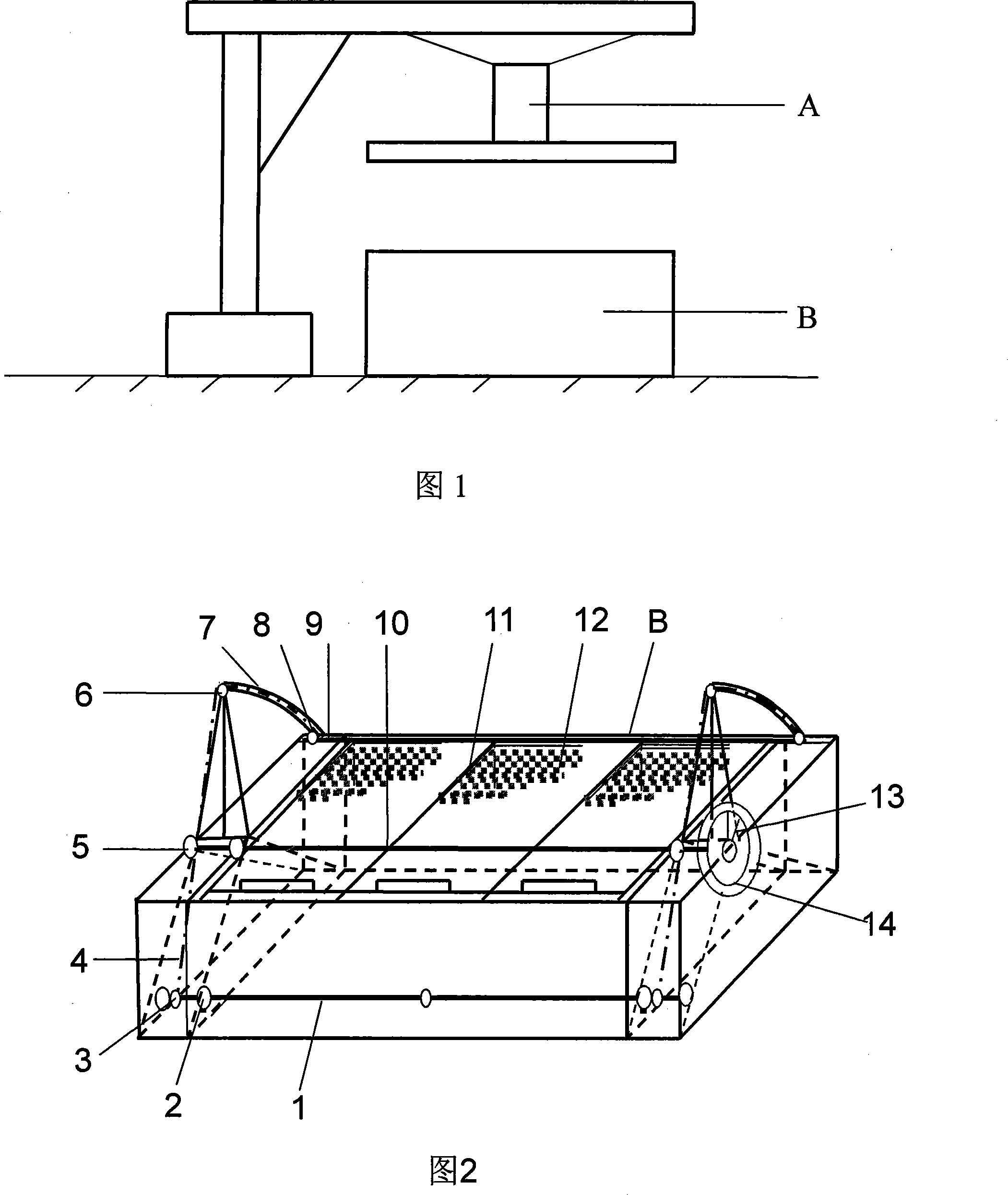 Test device for simulating ecological rock mechanical slope protection under rainfall precipitation condition