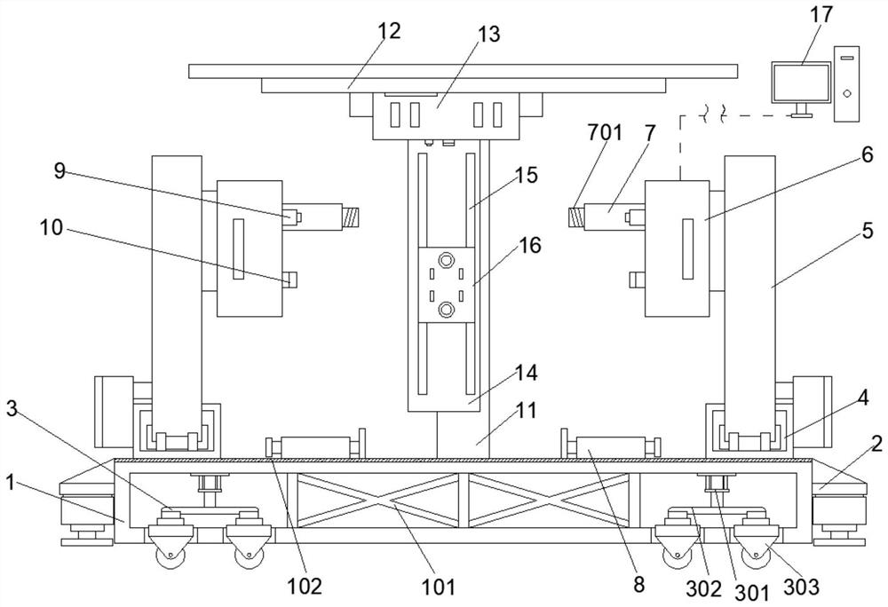 Mechanical static load performance detection platform of low-voltage metering box