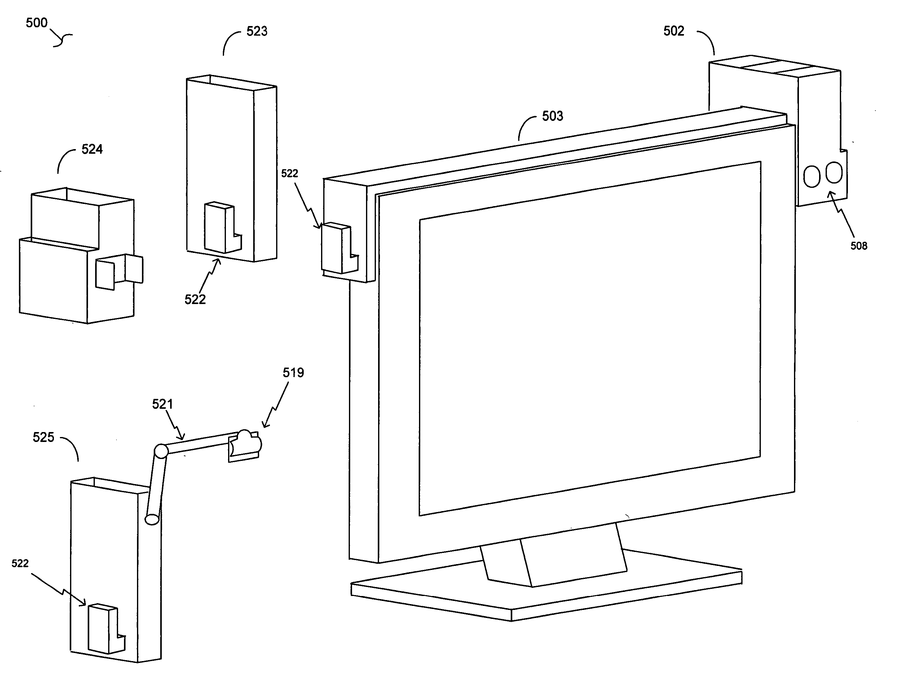 Computer monitor organizer