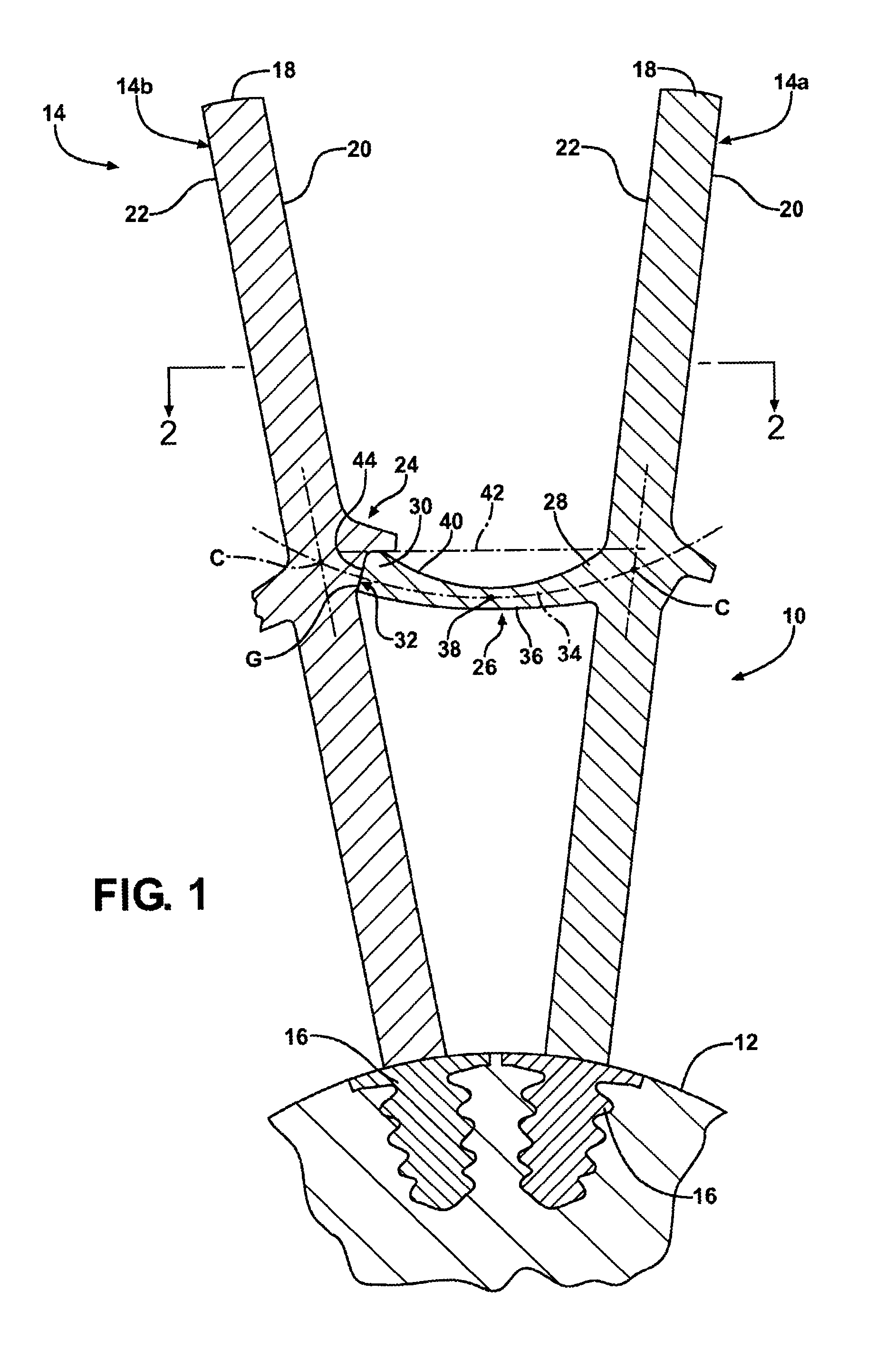 Turbine blade damping device with controlled loading