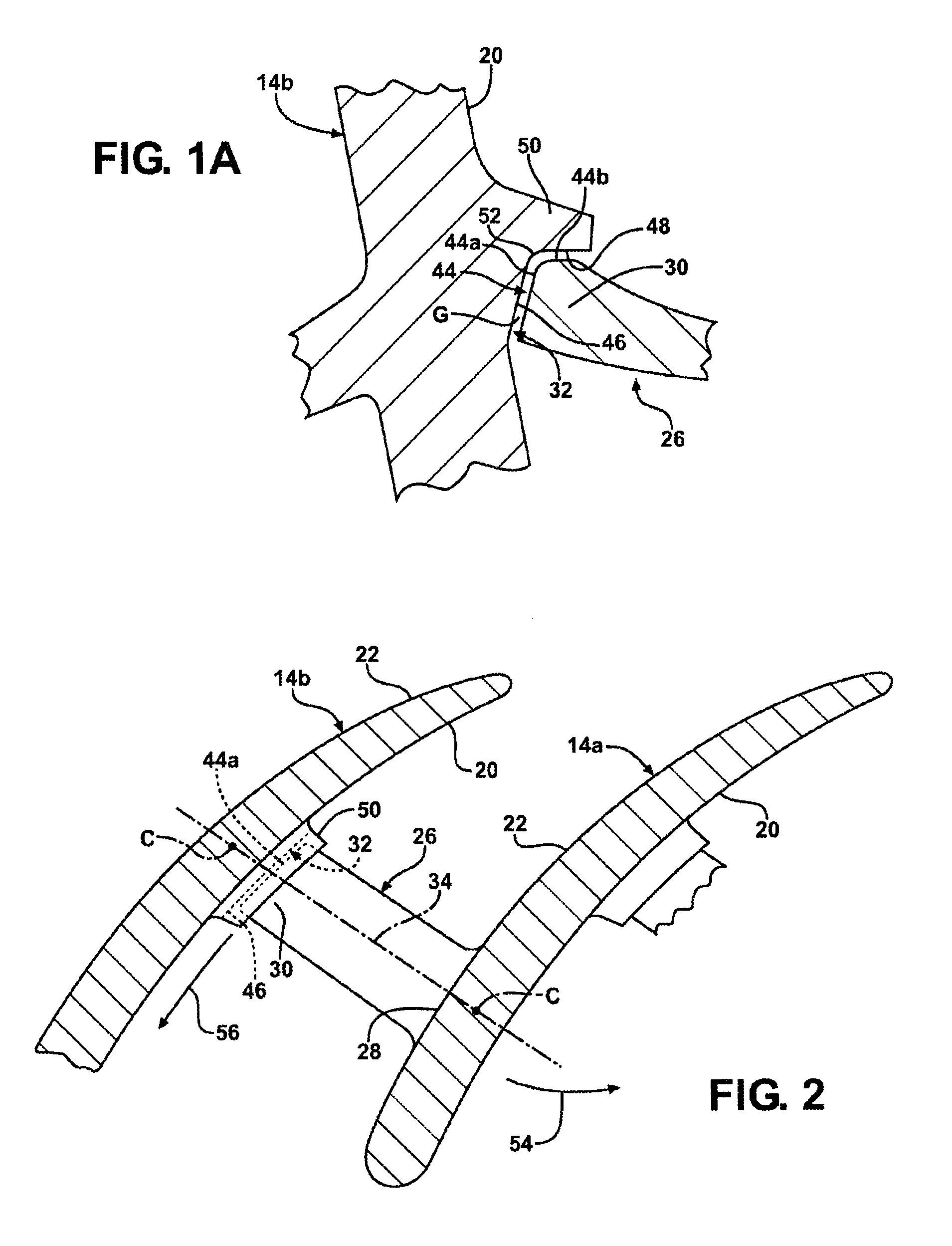 Turbine blade damping device with controlled loading