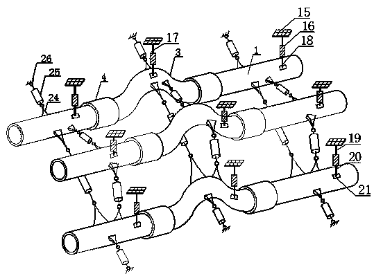 Oil and gas multiphase-flow multi-cavity intelligent heat preservation pipeline structure and construction method