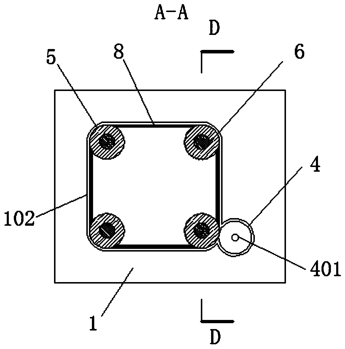 Building foundation pit supporting device with sinking-preventing and water-removing functions