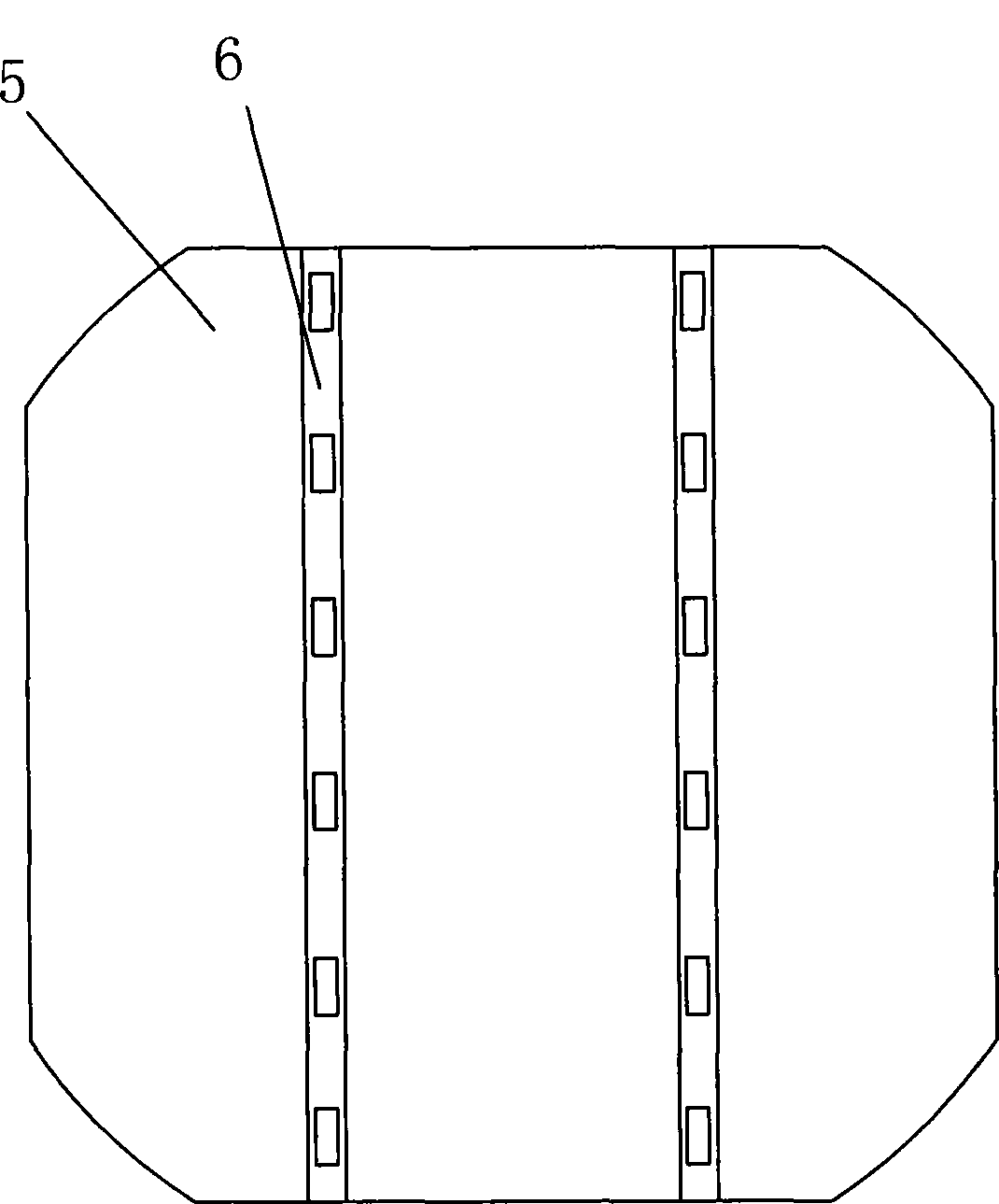 Solar battery welding device and welding process