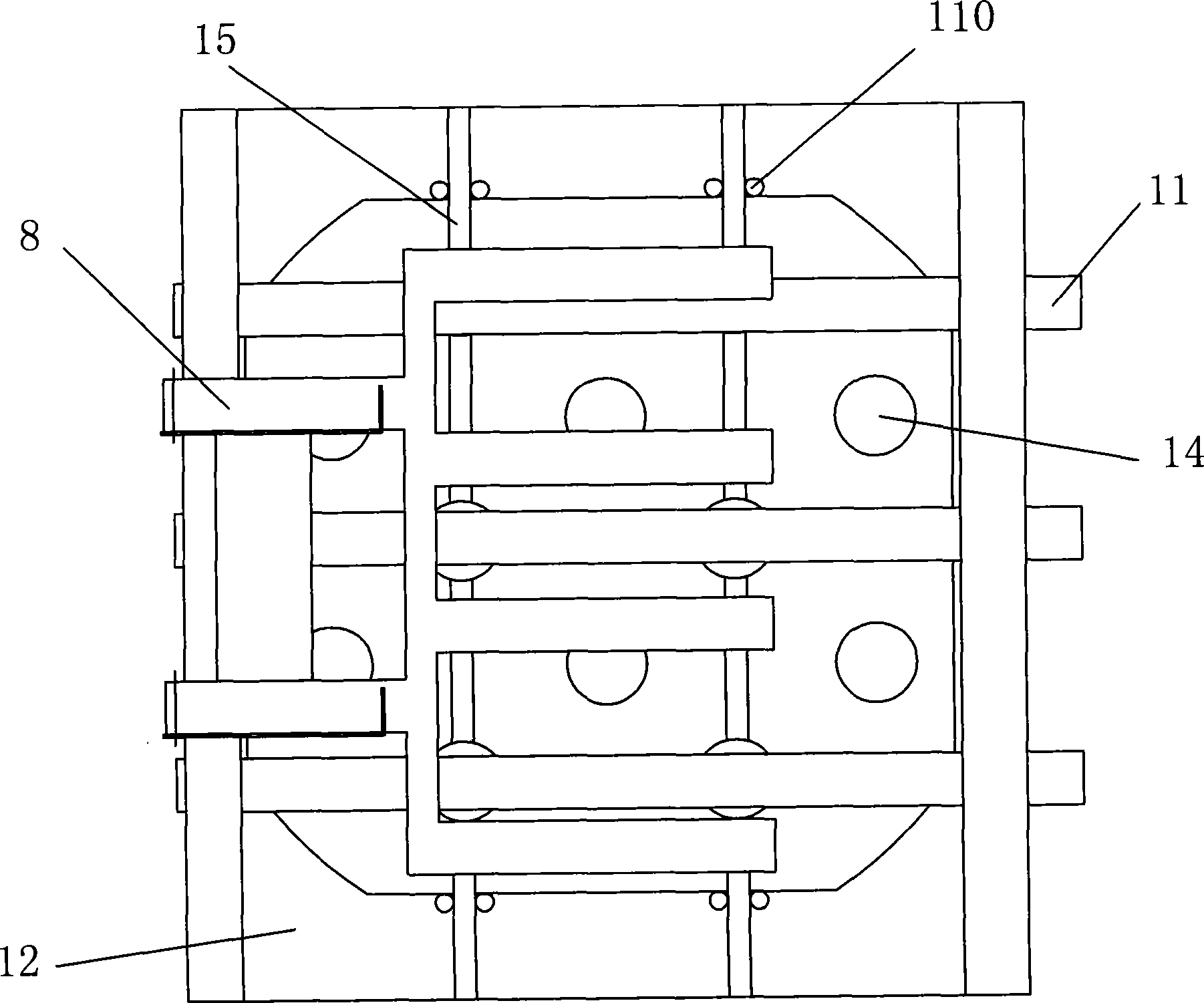 Solar battery welding device and welding process