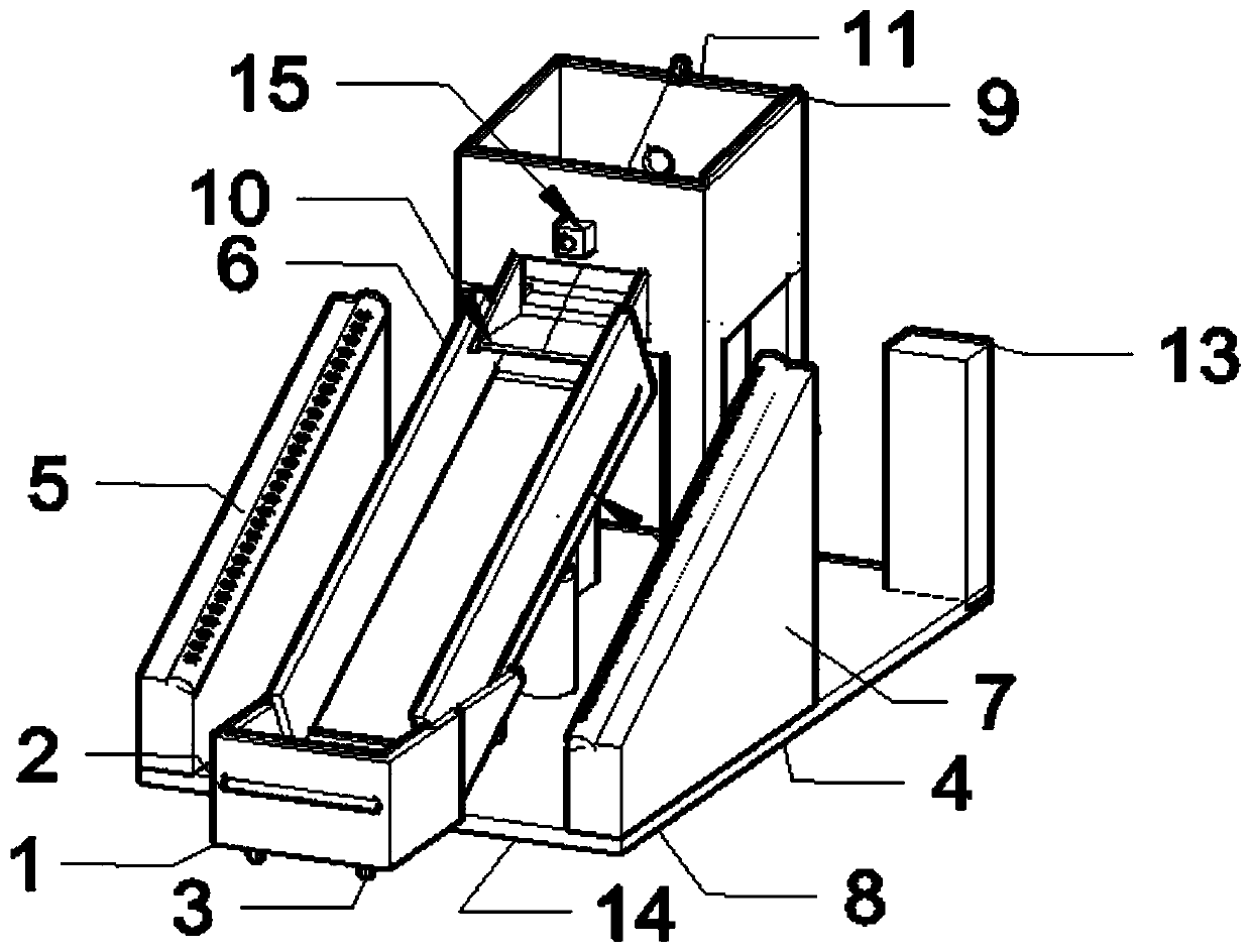 Physical experiment device for exploring rainfall induced landslide mechanism