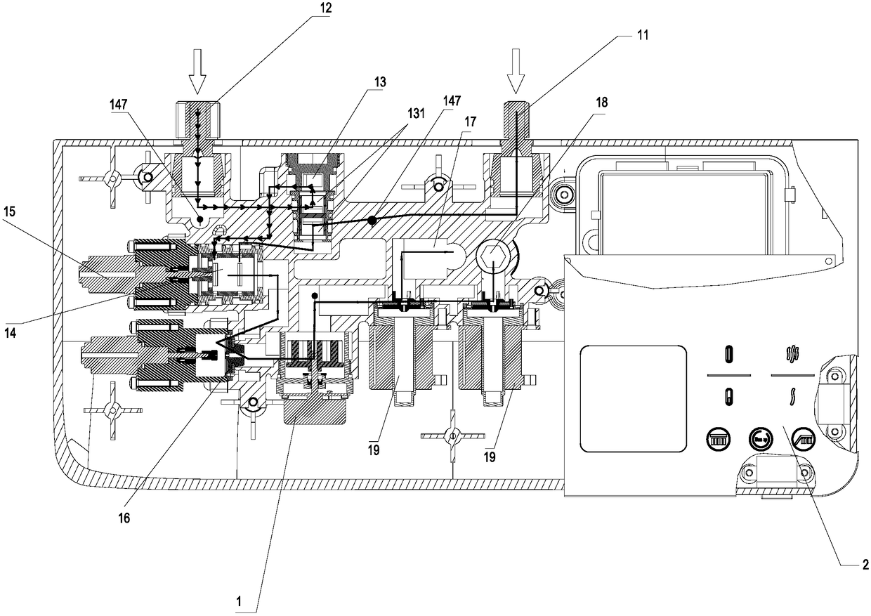 Electronic intelligent water outlet control system