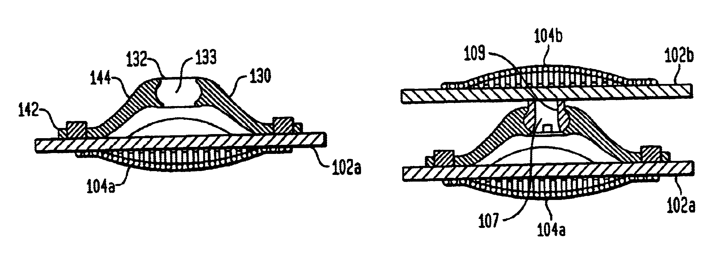 Intervertebral spacer device having a domed arch shaped spring