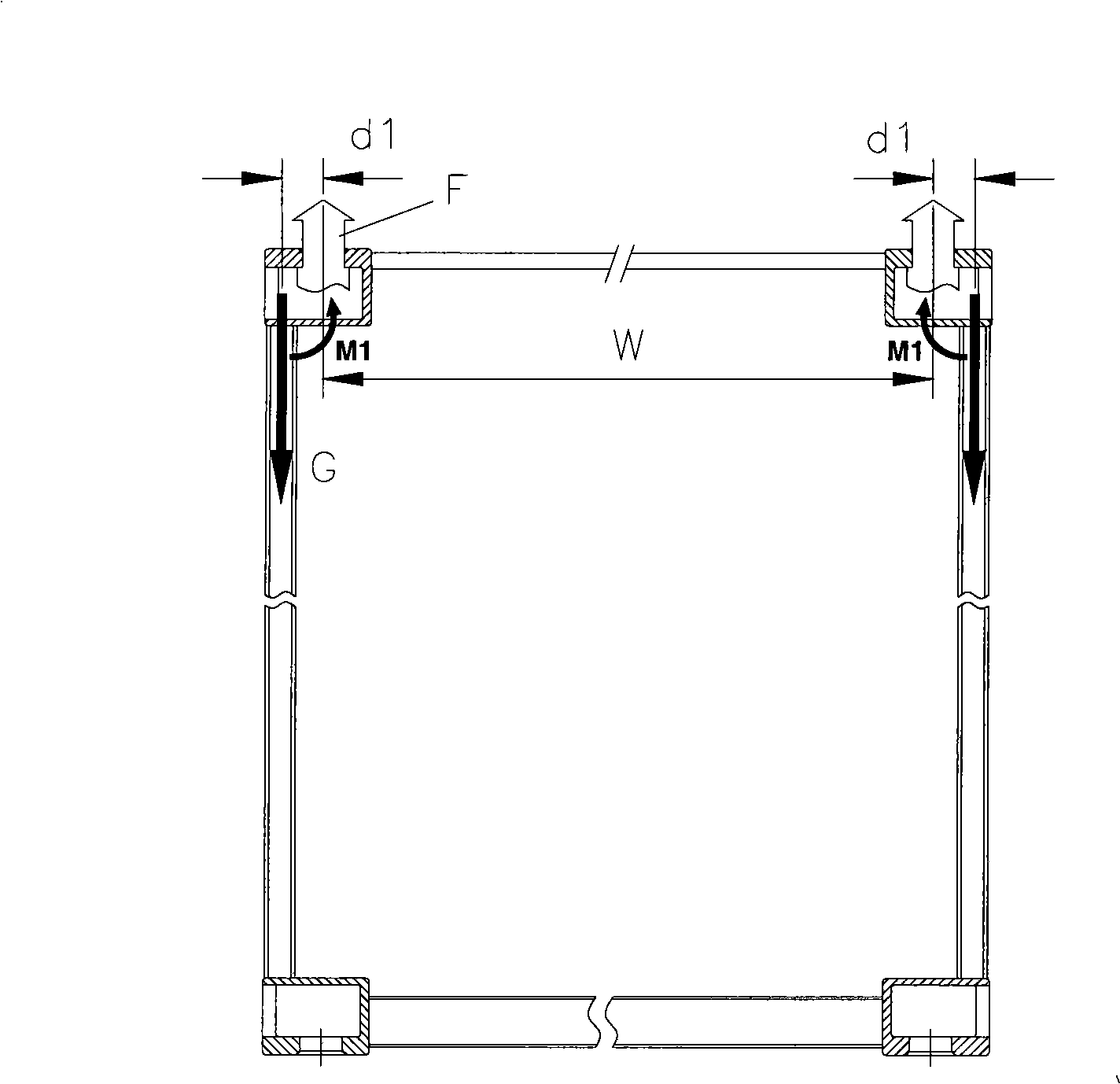 Hoisting and piling structure of container