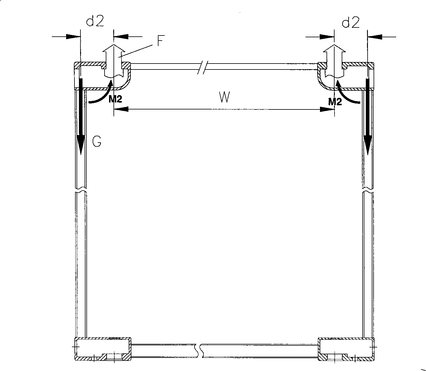 Hoisting and piling structure of container