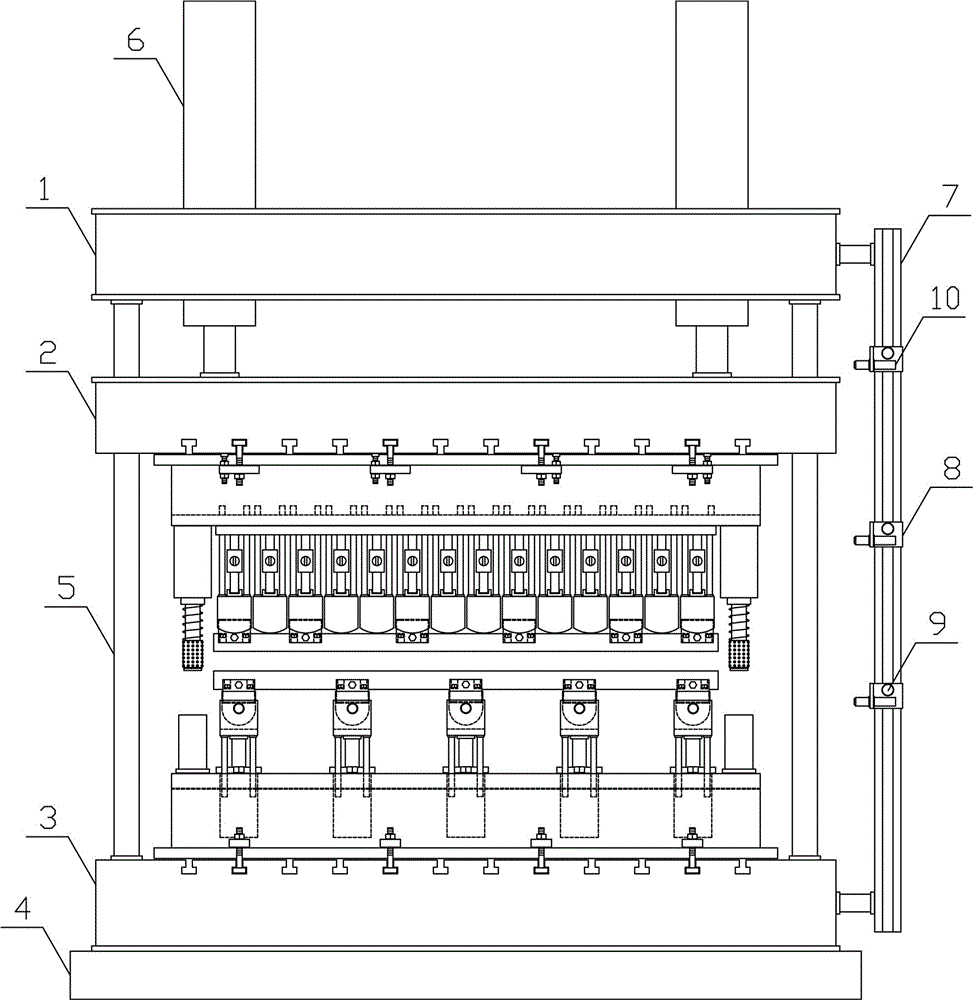 Aluminum profile bending forming device