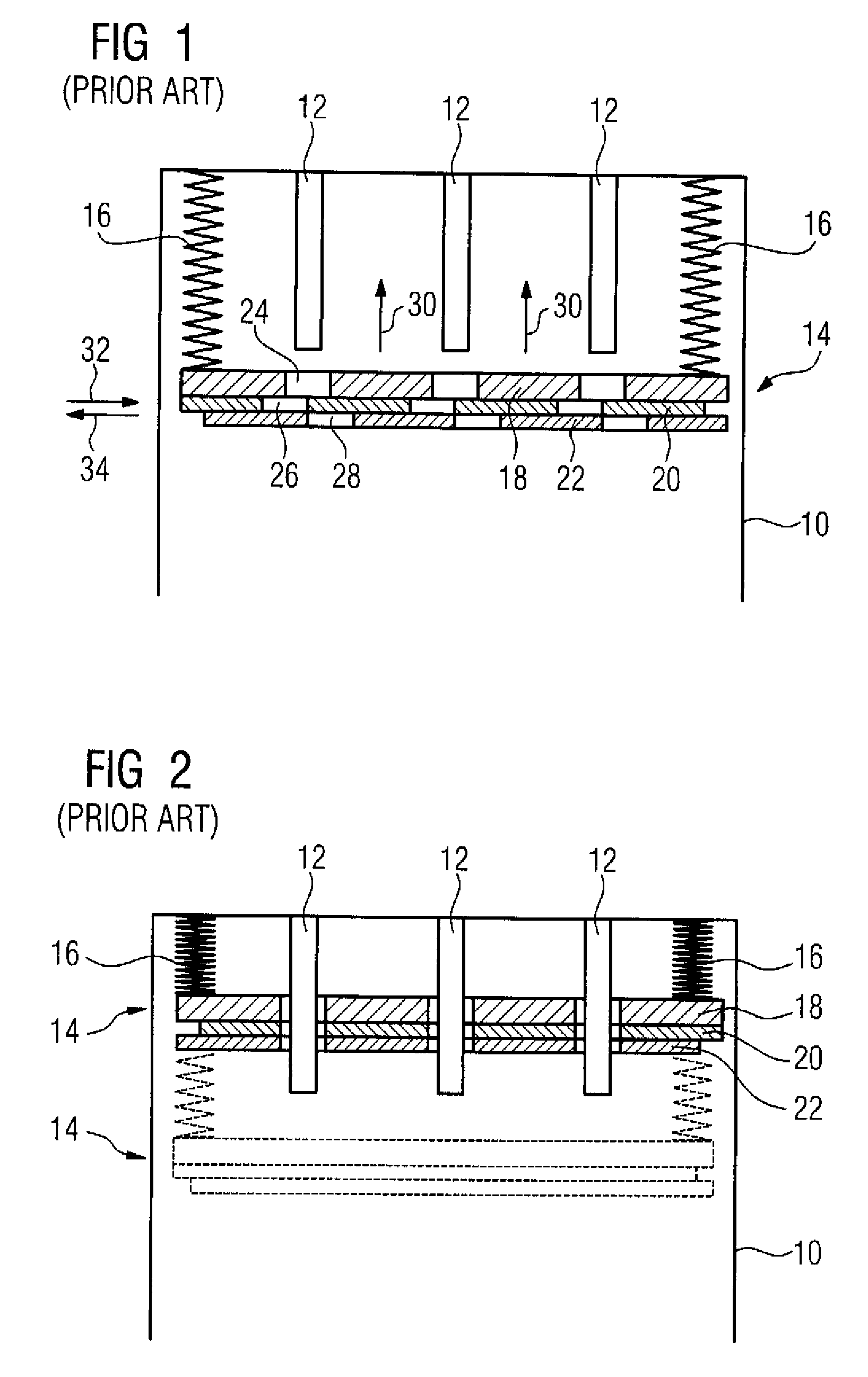 Closure device for a withdrawable rack