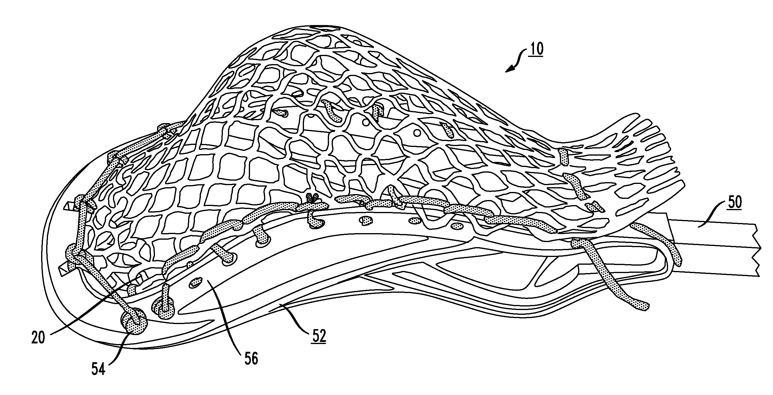 Lacrosse Head Including Pre-Fabricated Pocket Area