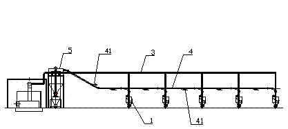 Efficient positive-pressure pneumatic conveying system of pebble coal