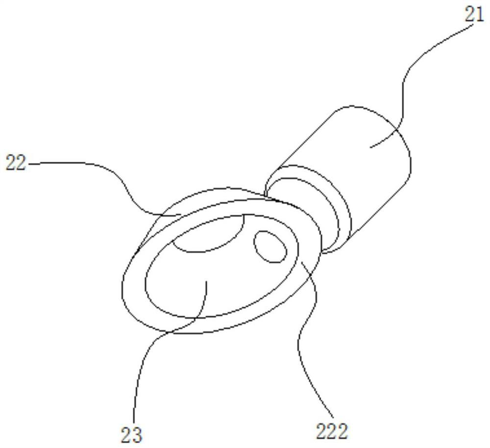 Glue sealing nozzle for fixing and sealing screw