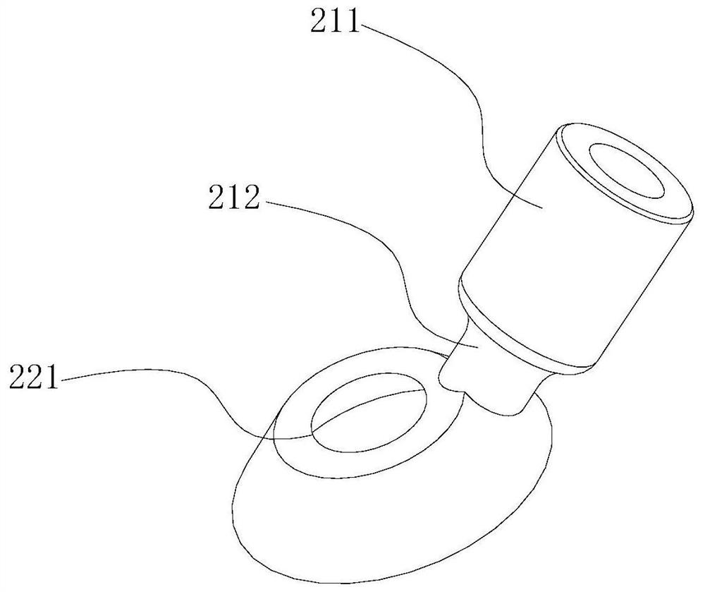 Glue sealing nozzle for fixing and sealing screw