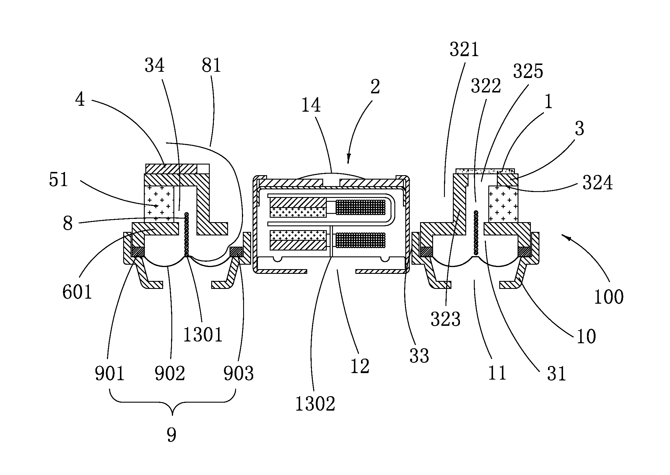 Coaxial audio speaker using single audio source