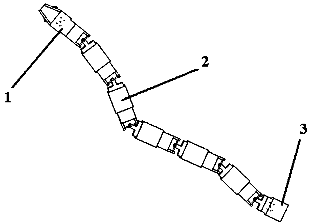 Magnetic drive micro-motion amplifying snake robot